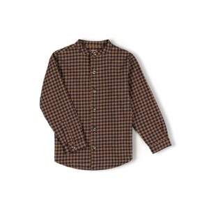 Nixnut Nixnut Mao Blouse Navy Checkered 8720963646405 Nixnut AW25 Kleding & Accessoires Shirts  Wijs west