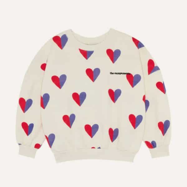 The Campamento The Campamento Bicolor Hearts Sweatshirt 8435619486600 Aw25 Campa Kleding & Accessoires Sweaters & Truien  Wijs west