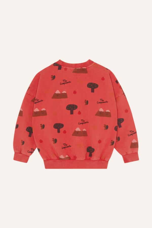 The Campamento The Campamento Mountains Red Sweatshirt 8435619486846 Aw25 Campa Kleding & Accessoires Sweaters & Truien  Wijs west