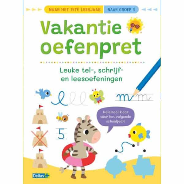 Vakantie oefenpret -Tel, schrijf en leesoefeningen - Naar groep 3