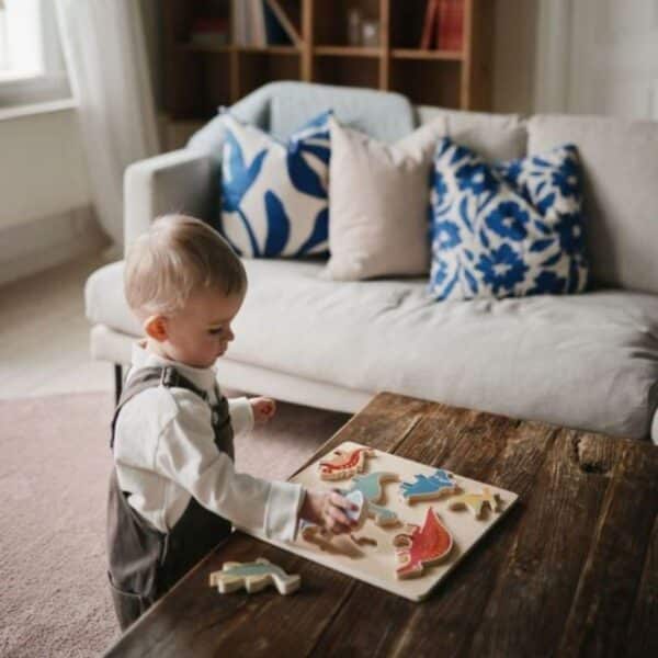 Mushie Houten Puzzel Dino