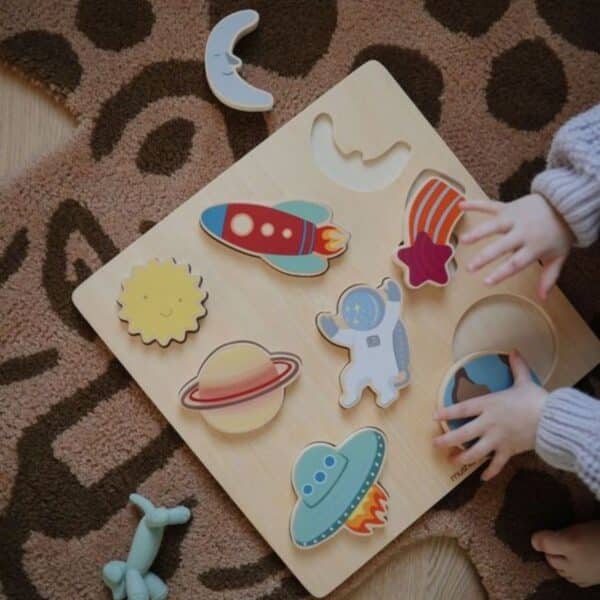 Mushie Houten Puzzel Space