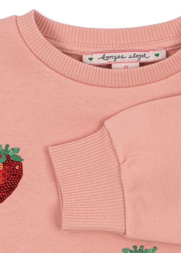 Konges Sløjd Lou Sequin Sweat Mellow Rose - Aardbei - Afbeelding 2