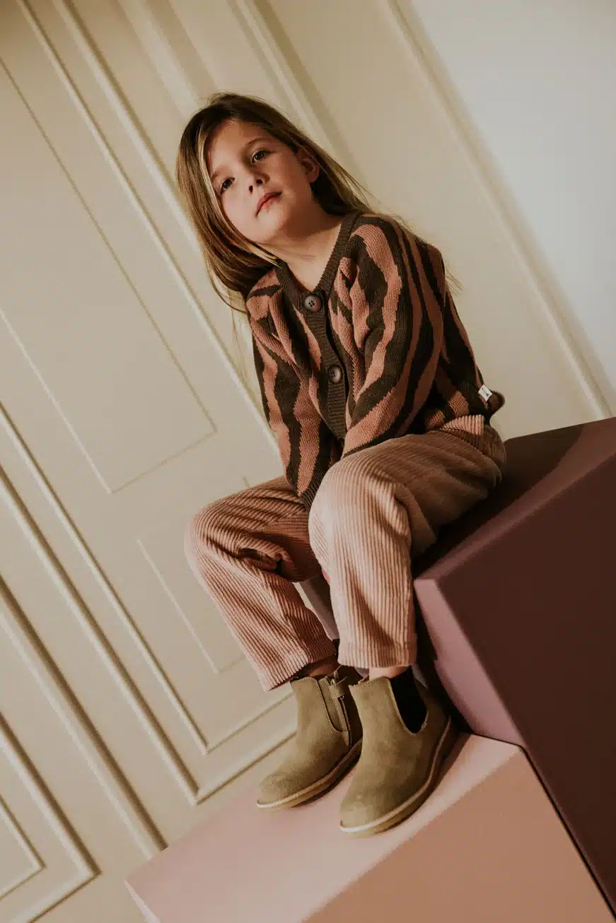 Yuki Kidswear Corduroy Trousers Beau - Vintage Pink