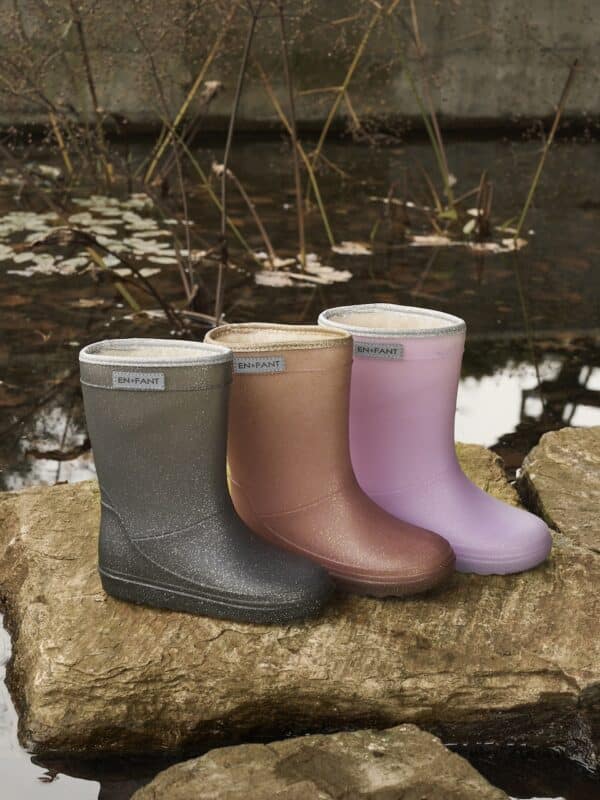 En Fant Enfant Thermo Boots Glitter Ebony 5713438449222 Enfant AW25 Kleding & Accessoires Schoenen Regenlaarsjes Wijs west