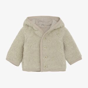 Huttelihut Huttelihut Pram Suit Wool Teddy w. Lin. Cement 5713438502842 Huttel AW25 Kleding & Accessoires Jassen  Wijs west