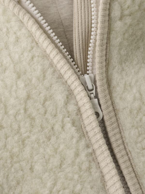 Huttelihut Pram Suit Wool Teddy Cement