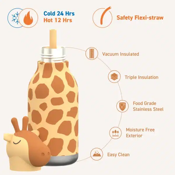 Asobu RVS Bestie Drinkfles Giraffe
