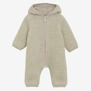 Huttelihut Pram Suit Wool Teddy Cement