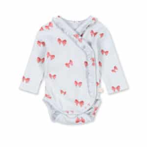 Konges Sløjd Sui Newborn Frill Body Gots Rosia Blue Bow
