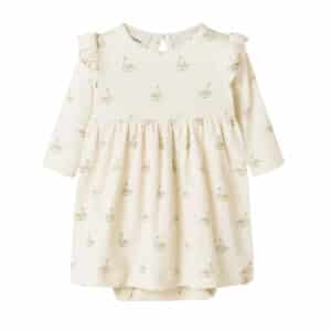 Lil' Atelier Midi Jurk Pastel Parchment Swan