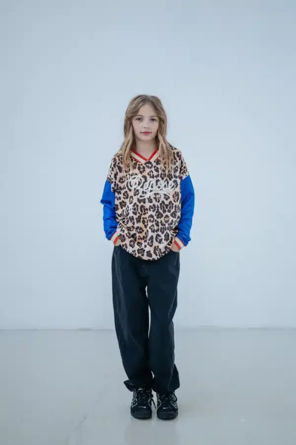 Repose Ams 52. Soccer Tee Leopard Glitch Color Block