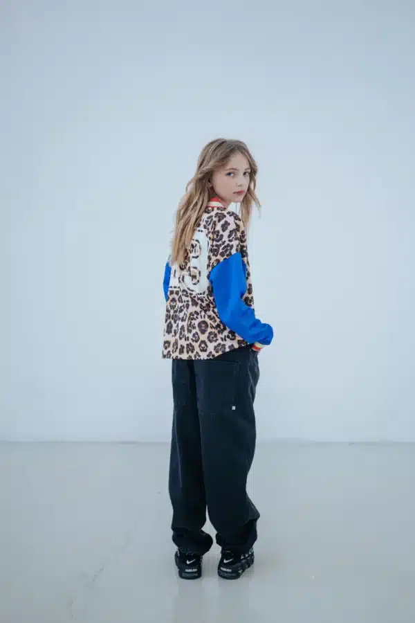 Repose Ams 52. Soccer Tee Leopard Glitch Color Block