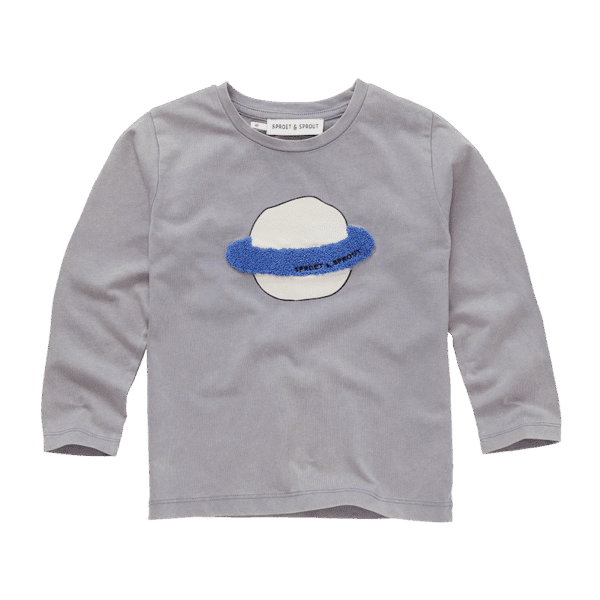 Sproet & Sprout Sproet & Sprout T-Shirt Saturn Stone Grey 1138187255520 AW25 Sproet Kleding & Accessoires Shirts T-shirts Wijs west