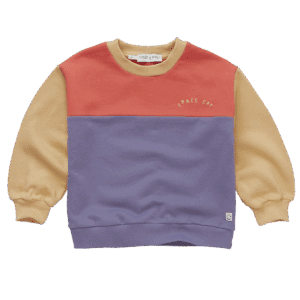 Sproet & Sprout Sproet & Sprout Sweatshirt Colourblock Grenadine 1138187256879 AW25 Sproet Kleding & Accessoires Sweaters & Truien  Wijs west