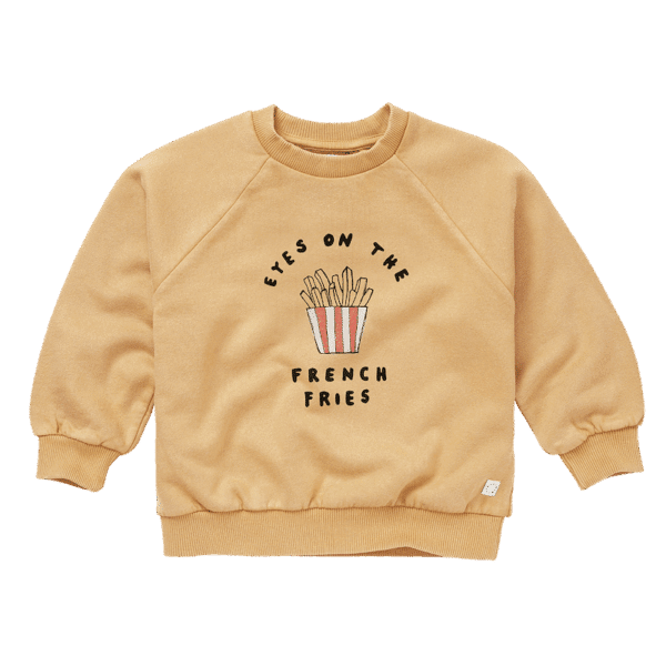 Sproet & Sprout Sproet & Sprout Sweatshirt French Fries Sand 1138187258040 AW25 Sproet Kleding & Accessoires Sweaters & Truien  Wijs west