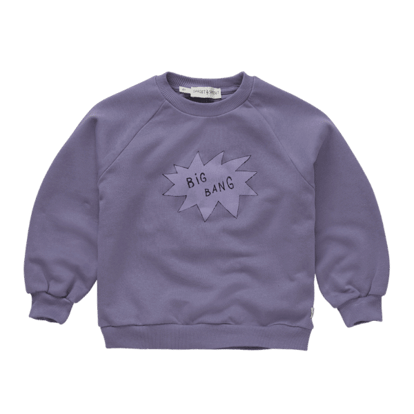 Sproet & Sprout Sproet & Sprout Sweatshirt Big Bang Purple Night 1138187258170 AW25 Sproet Kleding & Accessoires Sweaters & Truien  Wijs west