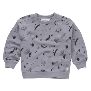 Sproet & Sprout Sproet & Sprout Sweatshirt Universe Print Stone Grey 1138187259344 AW25 Sproet Kleding & Accessoires Sweaters & Truien  Wijs west