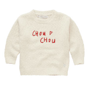 Sproet & Sprout Sproet & Sprout Sweater Chou Chou Ivory 1138187274453 AW25 Sproet Kleding & Accessoires Sweaters & Truien  Wijs west