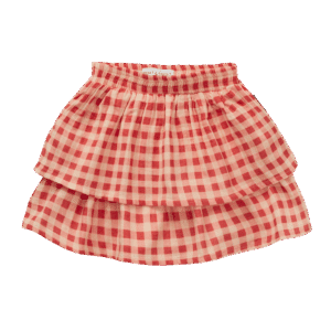 Sproet & Sprout Sproet & Sprout Muslin Skirt Block Check Grenadine 1138187265819 AW25 Sproet Kleding & Accessoires Rokjes & Jurkjes  Wijs west