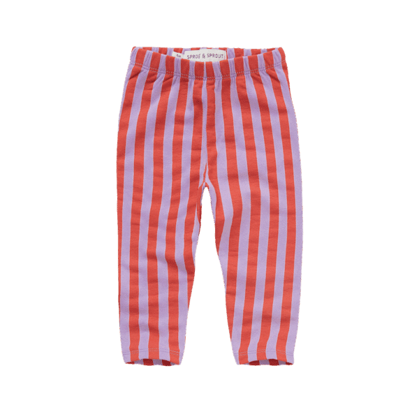 Sproet & Sprout Sproet & Sprout Winter Legging Thin Stripe Lavender 1138187266175 AW25 Sproet Kleding & Accessoires Broeken  Wijs west