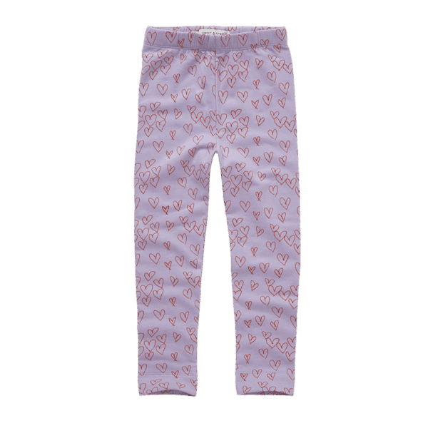 Sproet & Sprout Sproet & Sprout Winter Legging Hearts Lavender 1138187266571 AW25 Sproet Kleding & Accessoires Broeken  Wijs west