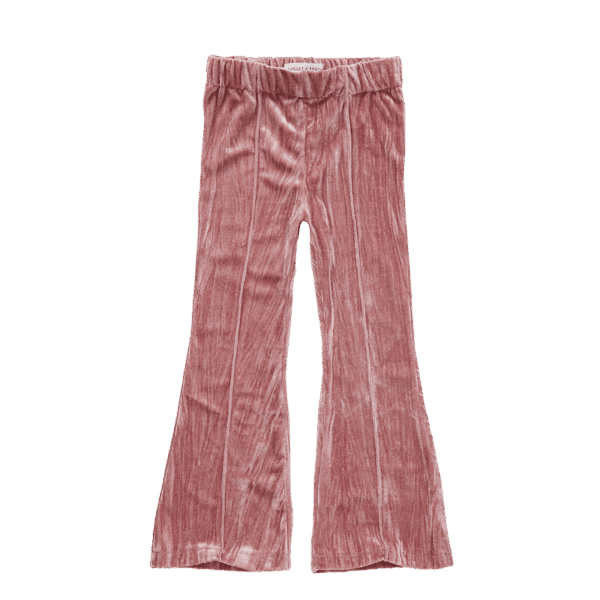 Sproet & Sprout Sproet & Sprout Velvet Flare Pants Lavender 1138187275573 AW25 Sproet Kleding & Accessoires Broeken  Wijs west
