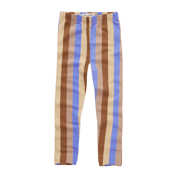 Sproet & Sprout Sproet & Sprout Winter Legging Multi Clr Stripe Sand 1138187270332 AW25 Sproet Kleding & Accessoires Broeken  Wijs west