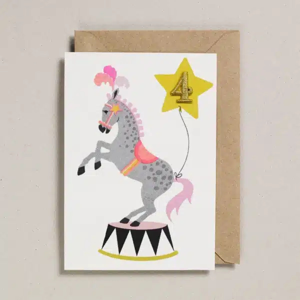Confetti Pets Cards - 4 Jaar Circus Horse