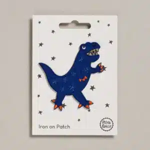 Strijk Patch Blauwe dinosaurus