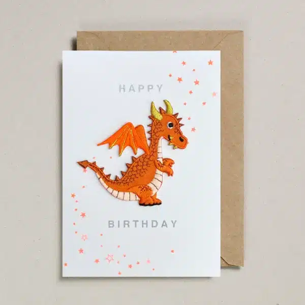 Patch Cards - Happy Birthday Dragon