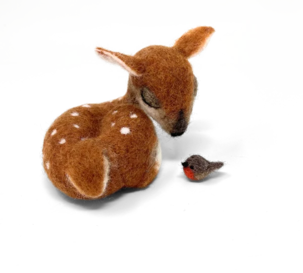 Sleepy Fawn Needle Felting Craft Kit