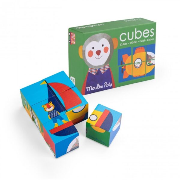 Moulin Roty Puzzel 6 cubes Les Popipop