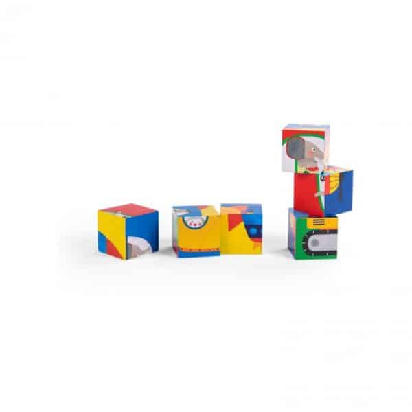 Moulin Roty Puzzel 6 cubes Les Popipop