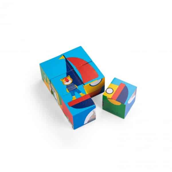 Moulin Roty Puzzel 6 cubes Les Popipop