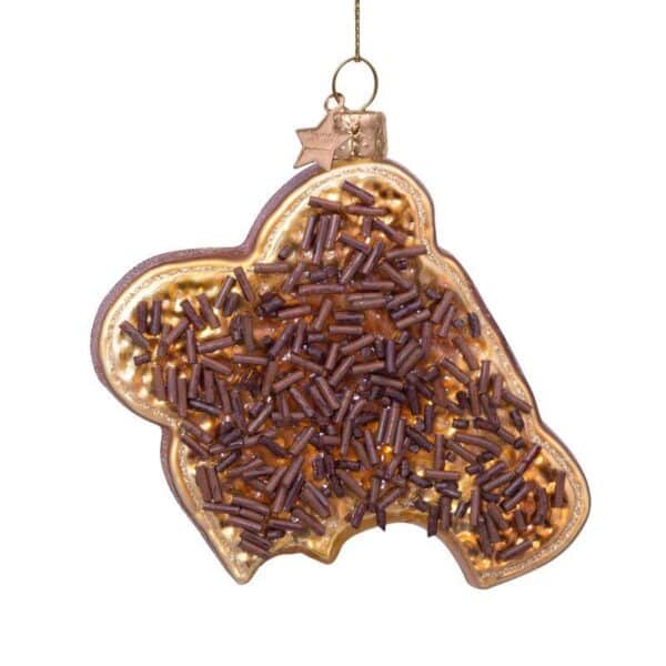 Vondels Vondels Kerstbal Boterham Met Hagelslag 8720701364769 VondelsAW25 Home & Living Feest Kerst Wijs west