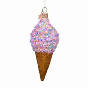 Vondels Kerstbal Multicolor Disco Glitter Ice Cream