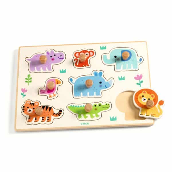 Djeco Inlegpuzzel Hippo 'n' Co - Afbeelding 4