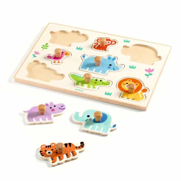 Djeco Inlegpuzzel Hippo 'n' Co