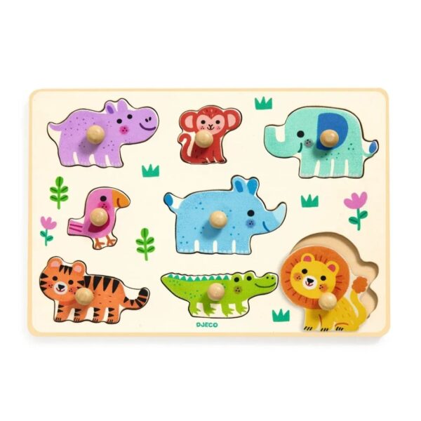 Djeco Inlegpuzzel Hippo 'n' Co - Afbeelding 2