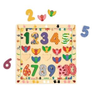 Djeco Djeco Tel Puzzel - Cijfers 1 Tot 10 3070900018099 Djeco sep25 Speelgoed & Spellen Puzzels  Wijs west