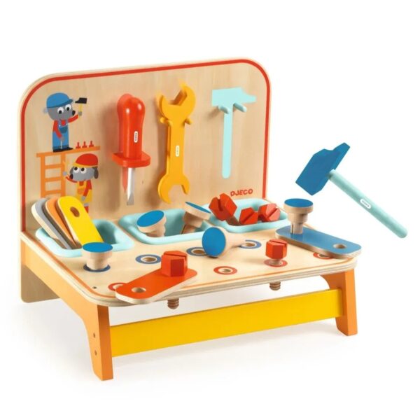 Djeco Djeco Gereedschap Werkbank Bricotoo 3070900055308 Djeco sep25 Speelgoed & Spellen Spellen  Wijs west