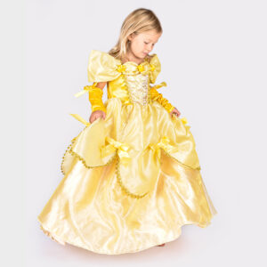 Den Goda Fen Gele Jurk Met Accessoire