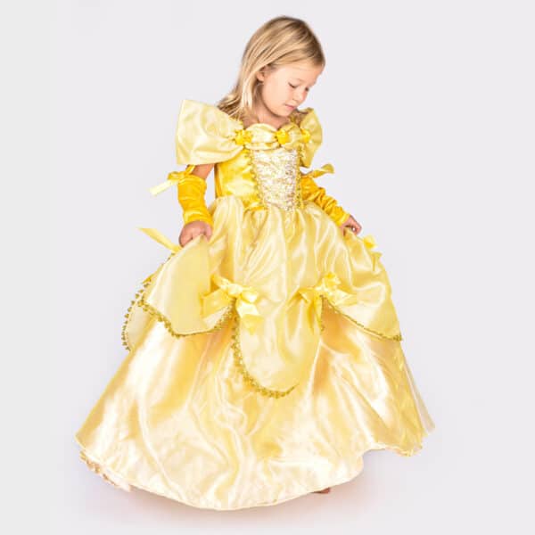 Den Goda Fen Gele Jurk Met Accessoire