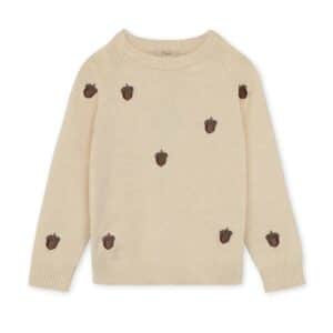 Fliink Fliink Benna Acorn Pullover Sandshell 5715435107136 Fliink AW25 Kleding & Accessoires Sweaters & Truien  Wijs west