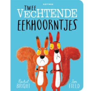 Karton boek Twee vechtende eekhoorntjes