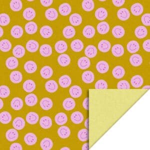 Rol Inpakpapier - Smile Pink - Yellow