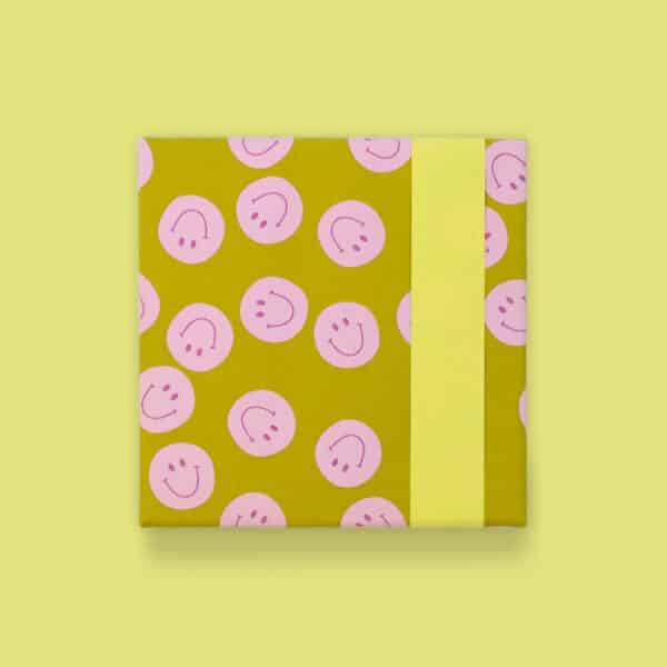 Rol Inpakpapier - Smile Pink - Yellow