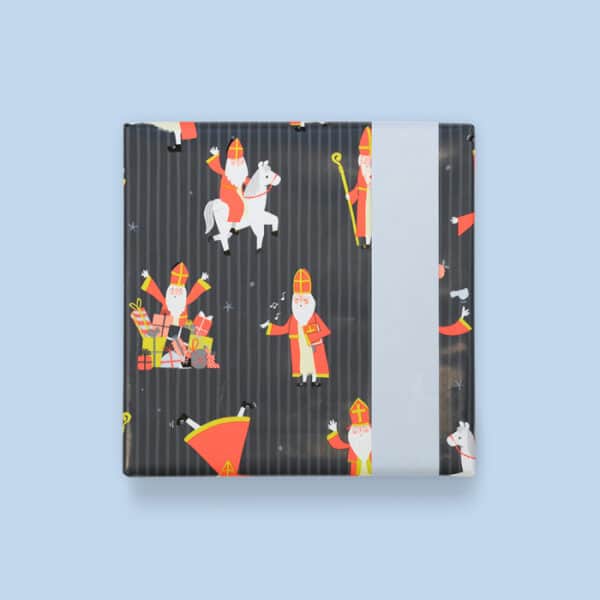 Rol Inpakpapier - Sint - Acrobaat Night - Blue