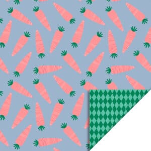 Rol Inpakpapier - Sint - Wortel Fluor Orange - Harlequin Green